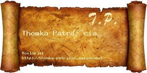 Thomka Patrícia névjegykártya